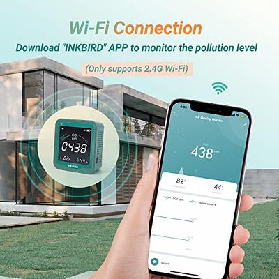 INKBIRD WiFi Indoor Air Quality Monitor, CO2 Detector, Accurate NDIR Sensor,  Temperature and Relative Humidity, Indoor CO2 Meter with Data Logger, for  Cars, Wine Cellars, Grow Tents, Homes (INK-CO2W). - Yahoo Shopping