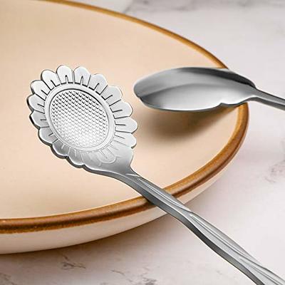 1pc Stainless Steel Flower Shaped Coffee/tea Stirring Spoon