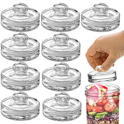 1 Gallon Square Glass Storage Jars with Airtight Lids, 2 Pack Large Glass  Pickle