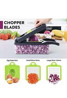 Vegetable Chopper, Chopper Vegetable Cutter, 12 In-1 Multifunctional Food  Chopper, With 8 Blade Kitchen Slicer, Dicer, Chopper, Veggie Chopper With