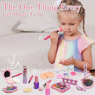 Kids Washable Makeup Girl Toys - Kids Makeup Kit For Girl, Real Make Up  Set, Little Girls Makeup Kit For Toddler Kid Children Princess, Birthday  Gift Toys For Girl 4 5 6