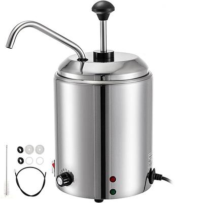 8 Liters Stainless Steel Cold and Hot Drink Dispenser with Thermometer Prep & Savour Color: Black