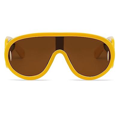 VANLINKER Oversized Round Sunglasses for Women Men Trendy One
