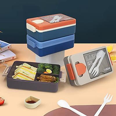 KHOXU Bento Lunch Box, Stackable 3 Layers Bento Box Adult Lunch