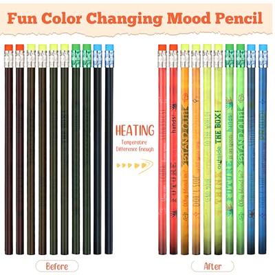Color Changing Mood Pencil with Eraser, Set of 24, Assorted Colors