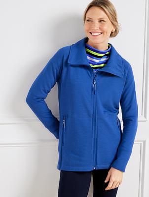 Plus Size - Featherweight Terry Jacket - Blue Twilight - 1X