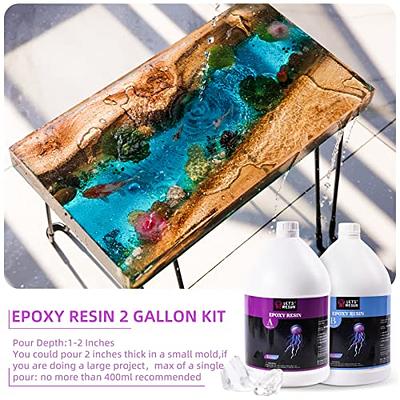 LET'S RESIN Epoxy Resin 2 Gallon Kit, Crystal Clear Coating & Casting Epoxy  Resin for Table Top, Countertop, River Table, Wood, Jewelry Making, Resin  Art