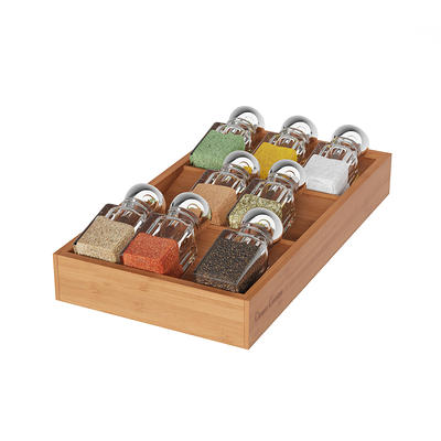 Spice Rack Organizer, Wood Seasoning Rack, Space Saving Condiment