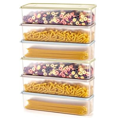 Elsjoy 6 Pack Plastic Pasta Container, Clear Spaghetti Storage Container  Organizer with Lid, Stackable Long Noodle Holder for Pantry, Kitchen,  Cabinet - Yahoo Shopping