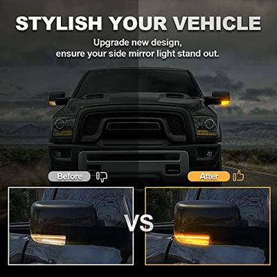 Aexploer Side Mirror Turn Signal LED Puddle Lights for Ram 1500