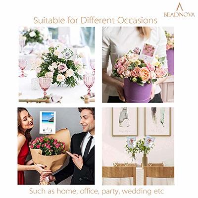 BEADNOVA Floral Card Holder Picks 50pcs 12inch Flower Pick Plastic Floral  Pick Holder for Card Photos Wedding Birthday Party Decoration (Fork Shape