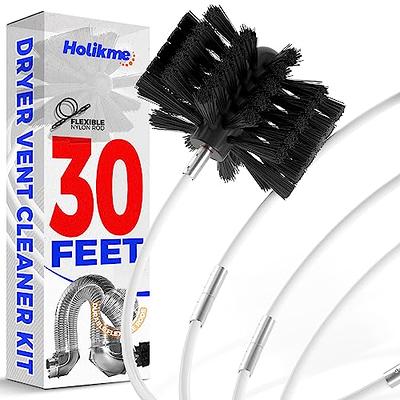 Dryer Duct Cleaning Kit Dryer Lint Remover Brush Sweep Kit, Extends Up To  12 Feet, 9 Rods+1 Brush Head, Use With or Without Power Drill