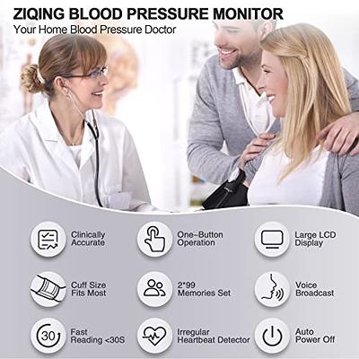 Blood Pressure Monitors, Bp Monitor - Blood Pressure Machine Large Cuff  Blood Pressure Monitor Upper Arm Cuff 8.7''-17.3'', Large Screen, 2 Users