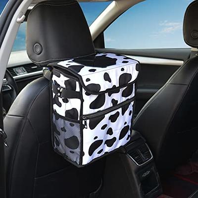 Hanging Car Can, Collapsible Portable Waterproof Garbage Bag with Clip  Small Car Organizer Holder Storage Pockets Container, Mini Bin for Front Back  Seat Accessories 