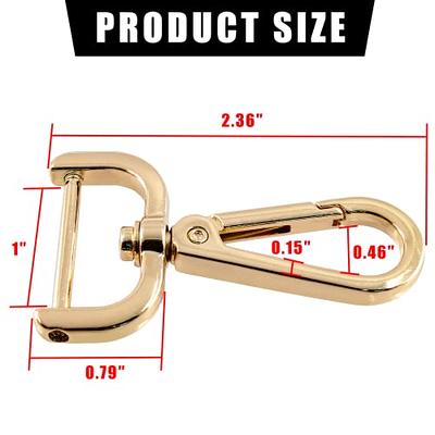 2pcs Detachable Snap Hook Swivel Clasp With Screw Bar Bag Strap Hardware  Replacement 