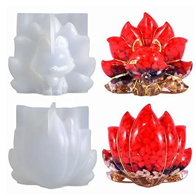 Tealight Candle Holder Resin Molds for Resin Including Round Flat Round  Pebble Resin Epoxy Molds Silicone