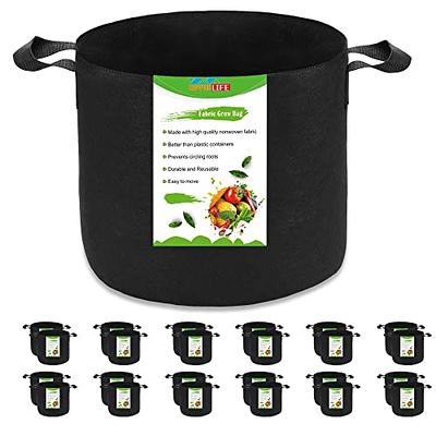 3 Gallon Grow Bags, Gardening Nonwoven Plant Aeration Fabric Pots