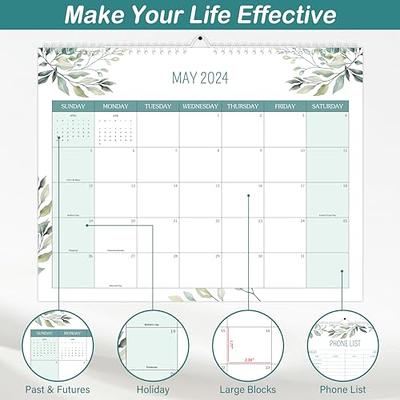 Daily Weekly & Monthly Planner 2024: From January to December - 12 Months  Calendar, To do list