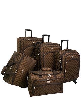 American Flyer Madrid 5-Piece Luggage Set - Brown