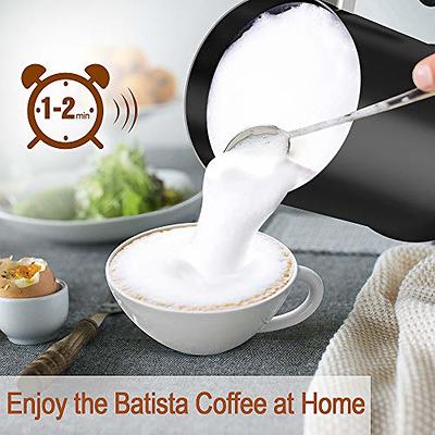 Milk Frother, Electric Milk Steamer with Hot or Cold Functionality, Automatic