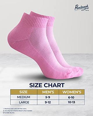 Cotton Crew Socks for Women Pink 3 Pairs Smooth Toe Seam Socks Size 10-13