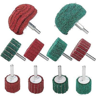 HighFree highfree 7 pcs non woven abrasive buffing wheels drill attachment  set, scouring pads wheel with 1/4 shank for polishing mirr