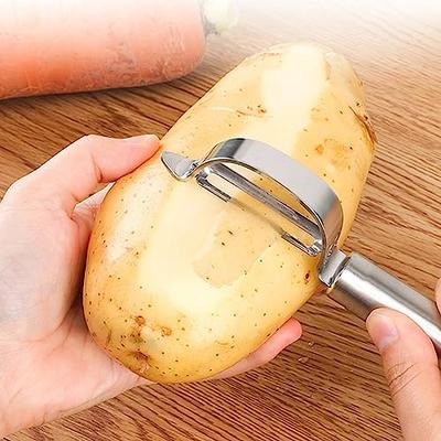 Stainless Steel Wooden Handle Potato Slicer French Fries - Temu