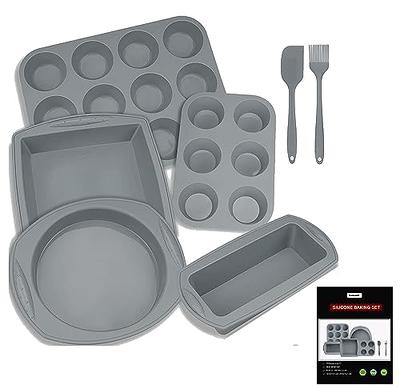 Hansanti 7in1 Silicone Bakeware Baking Set, Kitchen Bake Pans Molds Tray  for Oven with BPA Free Round/Square Cake Pan, Loaf Pan, Muffin Pan for  Bread Pizza Cheesecake Cupcake Pie Desserts - Yahoo