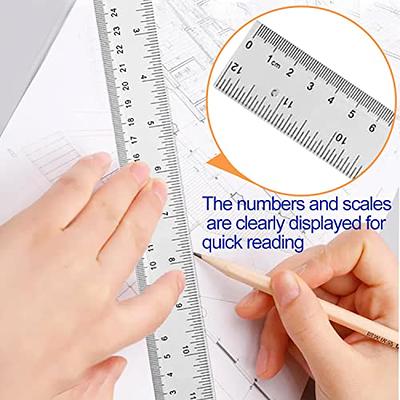 YYJ HOME Clear Plastic Ruler, Metric Ruler, Ruler 12 inch, Straight Edge  Ruler with inches and Centimeters. Plastic rulers for Kids, Students,  School Architect Office 3 Pack. - Yahoo Shopping