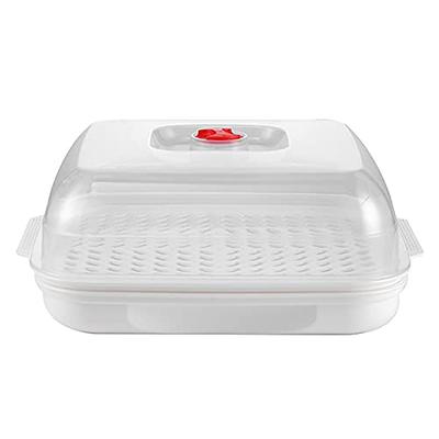 2 Pack Pie Carrier Cake Storage Container with Lid | 10.5 Large Round Plastic Cupcake Cheesecake Muffin Flan Cookie Tortilla Holder Storage