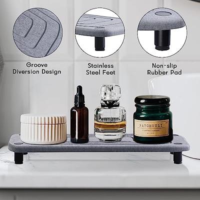 Fast Drying Stone Sink Caddy - Instant Dry Sink Organizer for Bathroom  Kitchen, Water Absorbing Stone Tray for Sink Countertop, Diatomaceous Earth  Quick Dry Stone Rack for Sponge, Soap Dispenser, Cup 