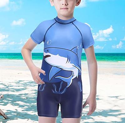 Boys One Piece Rash Guard Swimsuits Short Sleeve Swim Shirt for Kids UPF 50+  Sun Protection Bathing Suits Shark Size 6/6x - Yahoo Shopping