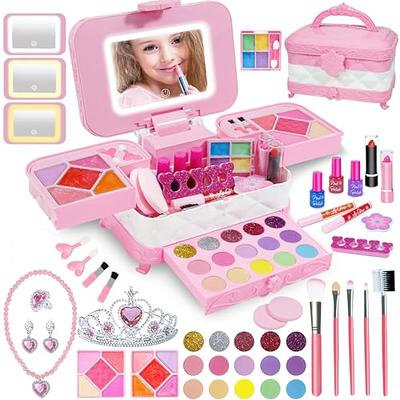  Girls Makeup Kit for Kids, Non Toxic Washable Mermaid Makeup, Kids  Makeup Sets for Girls 5-8，Mermaid Toys for Girls 4-6 8-10, Real Make Up for  Little Girl， Party Gifts for Halloween