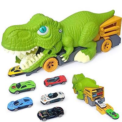 Aykzaqe Dinosaur Eating Cars Transport Truck Carrier Gift Toys for