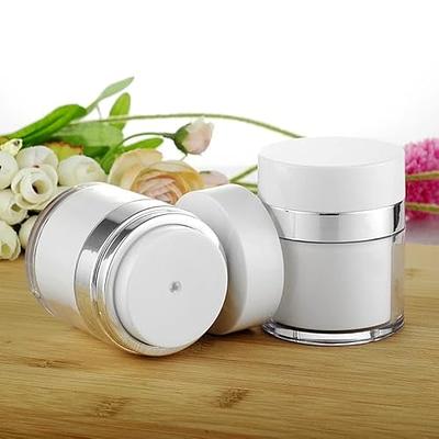 2Pcs Airless Pump Jar, Cream Jar Vacuum Bottle Portable Lotion