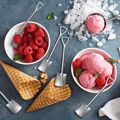 6pcs Coffee Stirring Spoons, 6.1in Ice Cream Tasting Spoon