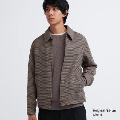 Single Collar Short Blouson (Houndstooth) | Brown | Small | UNIQLO