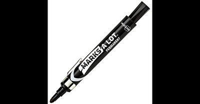 Avery Marks A Lot Tank Permanent Markers, Chisel Tip, Black, 36