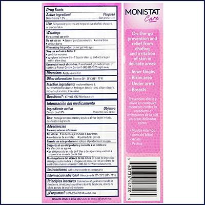 Monistat Chafing Relief Powder Gel, Anti-Chafe Protection, Fragrance Free  Chafing Gel, 1.5 Oz, 1 Pack