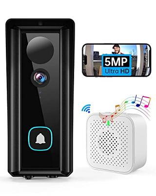 XTU Doorbell Camera Wireless - Video Doorbell Camera with Wireless Chime,  Voice Changer,2 Way Audio, AI Smart Human Detection, Works with Alexa 