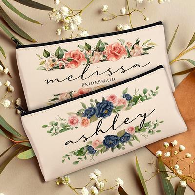 Personalized Bridal Party Makeup Bag - Bridesmaid Proposal Gift