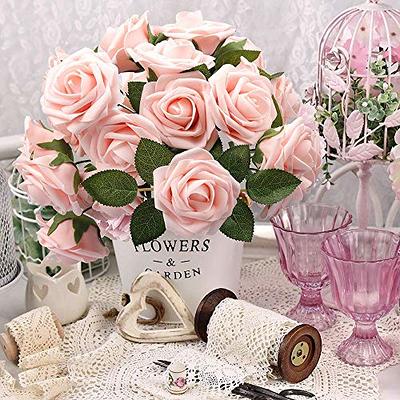 30 Pcs Glitter Roses Artificial Foam Rose Artificial Glitter Flowers with  Stem, Foam Glitter Rose for Wedding Party Office Baby Shower Home Decoration