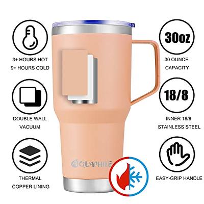 30z Stainless Steel Coffee Mug With Handle, Double Wall Vacuum