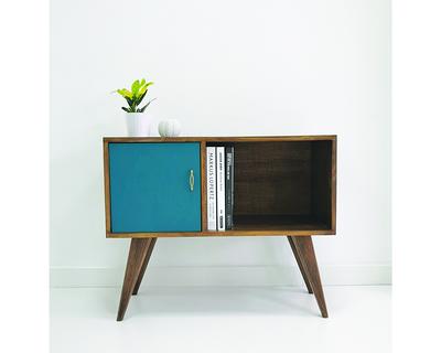 Walnut Vinyl Storage Record Player Stand, Solid Wood On Minimalist Square  Legs. Condor Cabinet - Yahoo Shopping