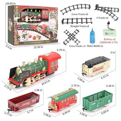  Hot Bee Train Set for Boys - Remote Control Train Toys w/Steam  Locomotive, Cargo Cars & Tracks,Trains w/Realistic Smoke,Sounds &  Lights,Christmas Train Toys for 3 4 5 6 7+ Years Old