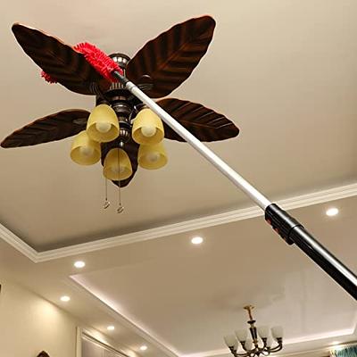 Ceiling Fan Duster with Extension Pole, Cobweb & Corner Brush