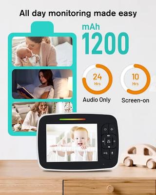 Baby Products Online - Ir Baby Monitor Night Vision Temperature Monitor  Lullabies Intercom Vox Mode Video Baby Cam Walkie Talkie Babysitter - Kideno