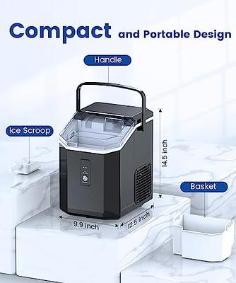 COWSAR Nugget Ice Maker, Countertop Ice Maker Nugget, Portable Ice Machine  with Self-Cleaning, 34Lbs/Day, Ice Makers Countertop with Handle, Ice Scoop  and Basket for Home Office Party, Black - Yahoo Shopping