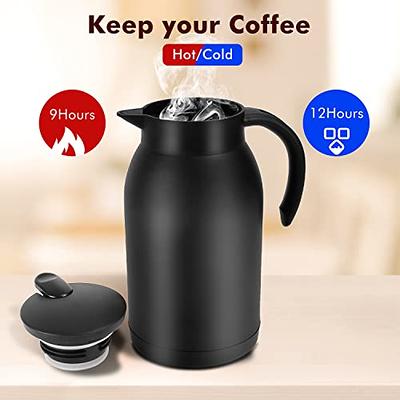 24-hour Vacuum-insulated 304 Stainless Steel Coffee Pot - Keeps