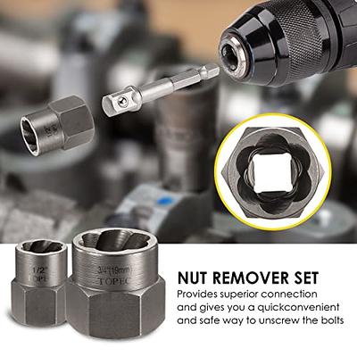 Damaged Stripped Screw Extractor Remover Kit Disassemble Broken Bolt Set  with Magnetic Extension Bit Holder and Socket Adapter